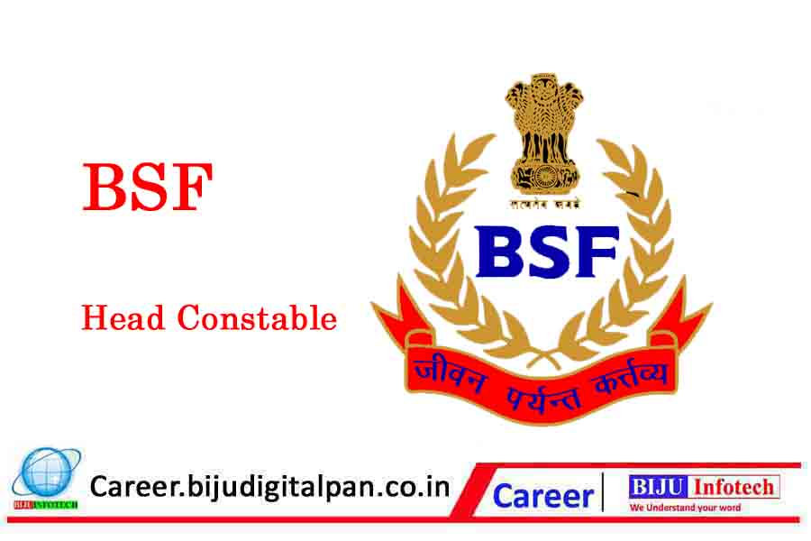BSF Recruitment of Head Constable post 1312 online